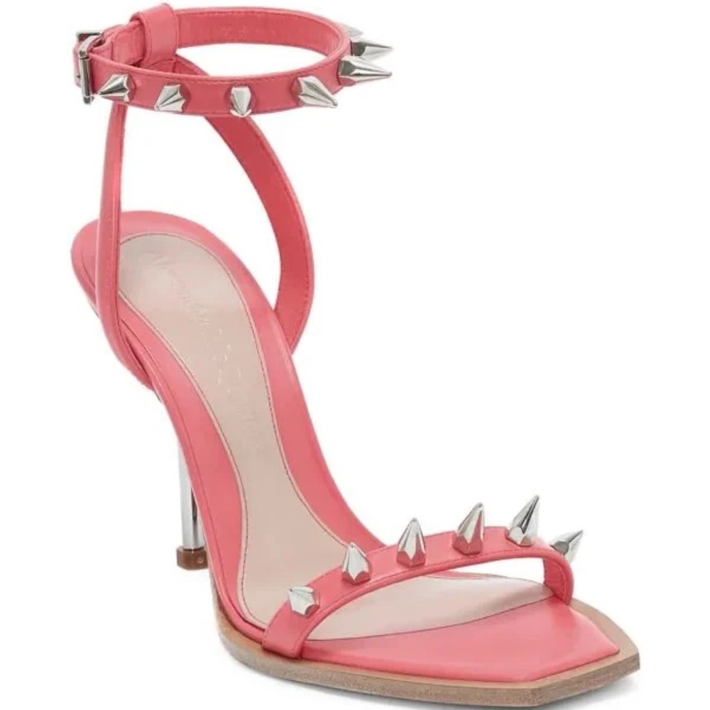 Alexander McQueen Punk Stud Leather Ankle Sandal